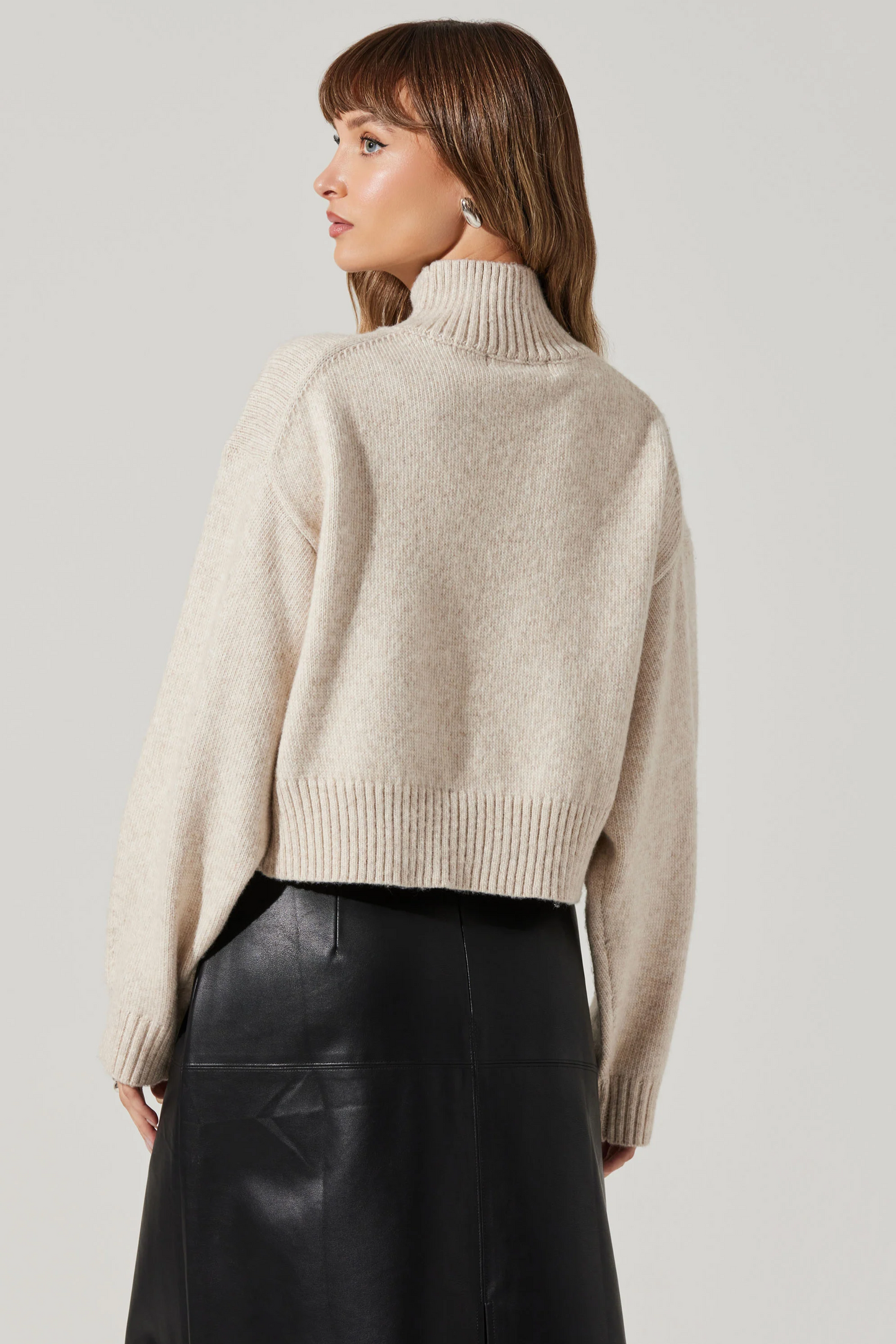 Fiala Mock Neck Sweater - Oatmeal