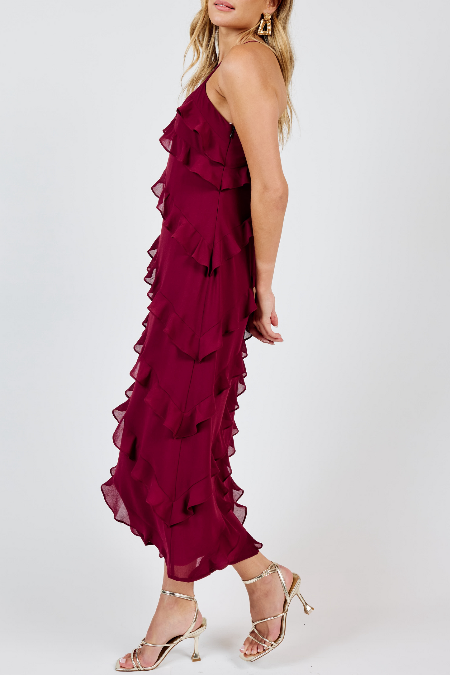 All Invited Ruffle Maxi Dress