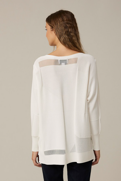 Cut-Out Knit Top- Vanilla