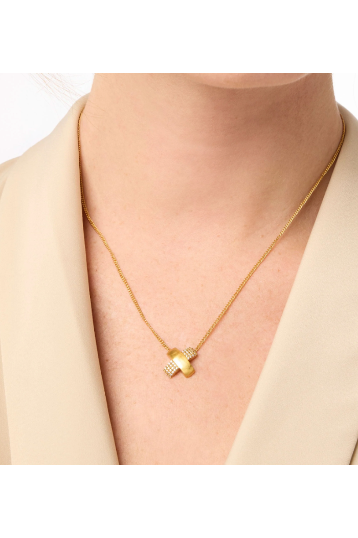 CATALINA PAVE X DELICATE NECKLACE