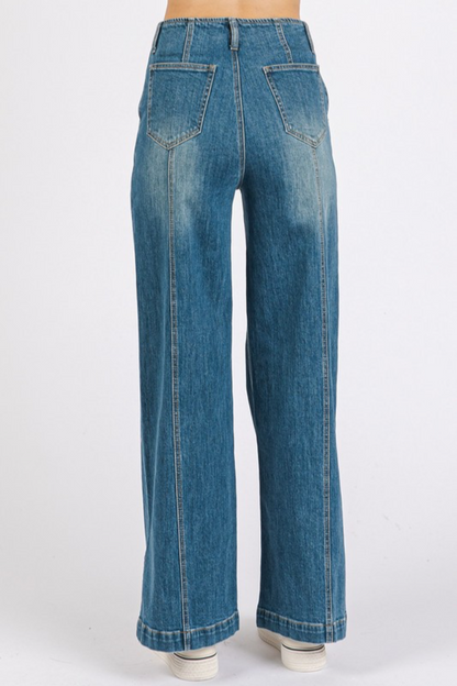 Wide Leg Denim Jeans