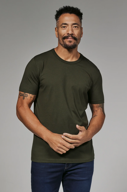 Modal Crew Neck Tee - Dark Olive