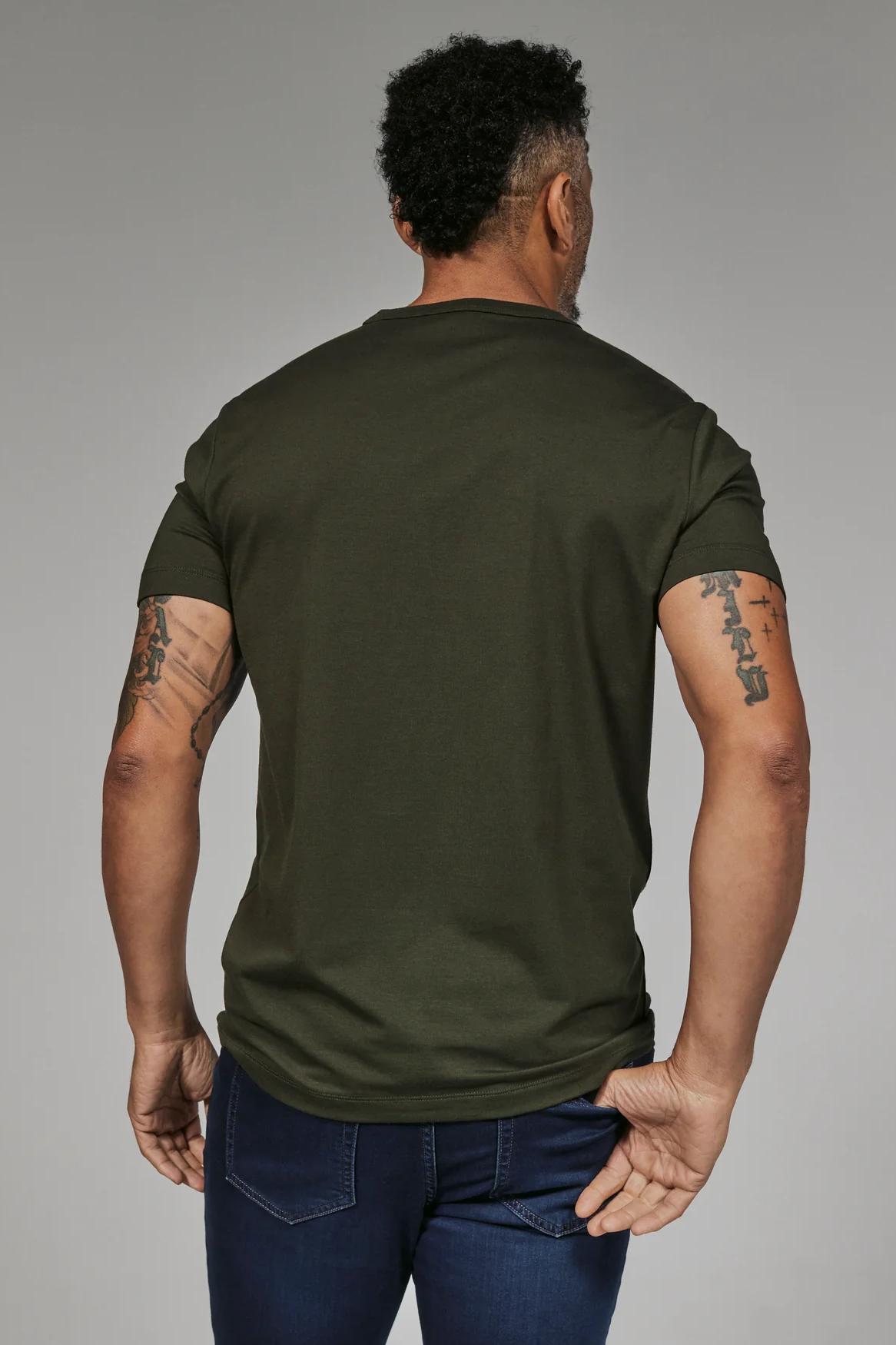 Modal Crew Neck Tee - Dark Olive