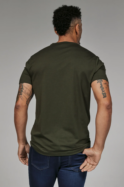 Modal Crew Neck Tee - Dark Olive