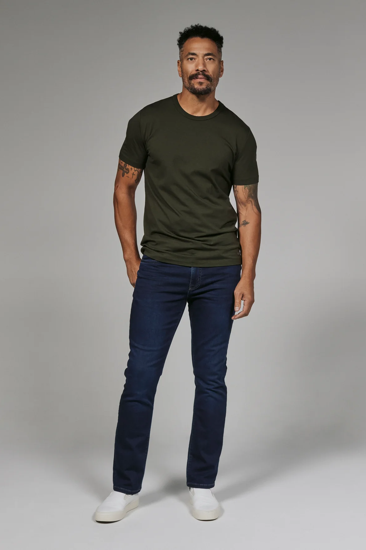Modal Crew Neck Tee - Dark Olive
