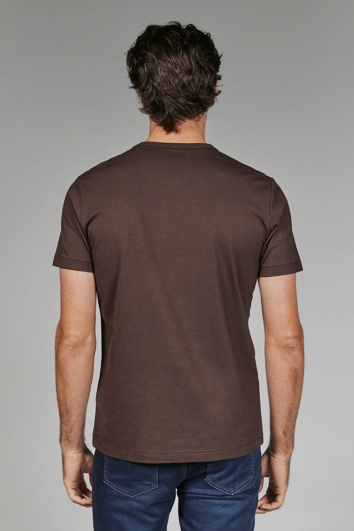 Modal Crew Neck Tee - Coffe