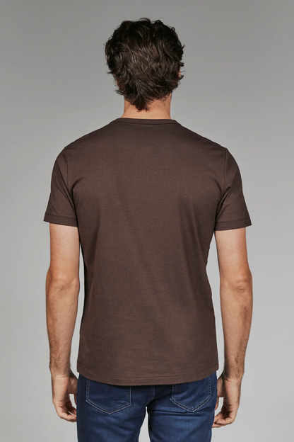 Modal Crew Neck Tee - Coffe