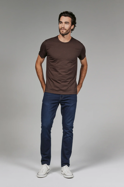 Modal Crew Neck Tee - Coffe