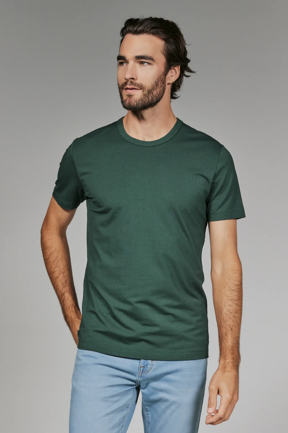 Modal Crew Neck Tee - Basil