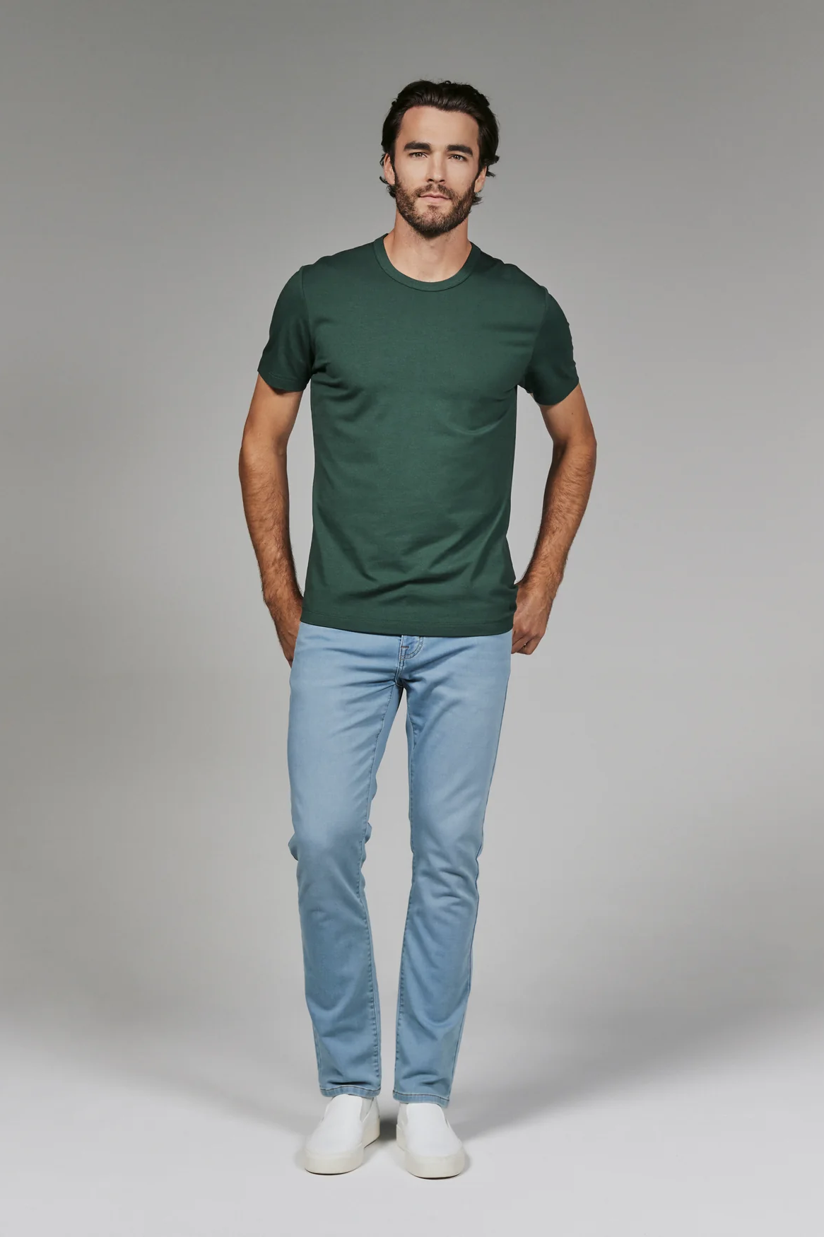 Modal Crew Neck Tee - Basil