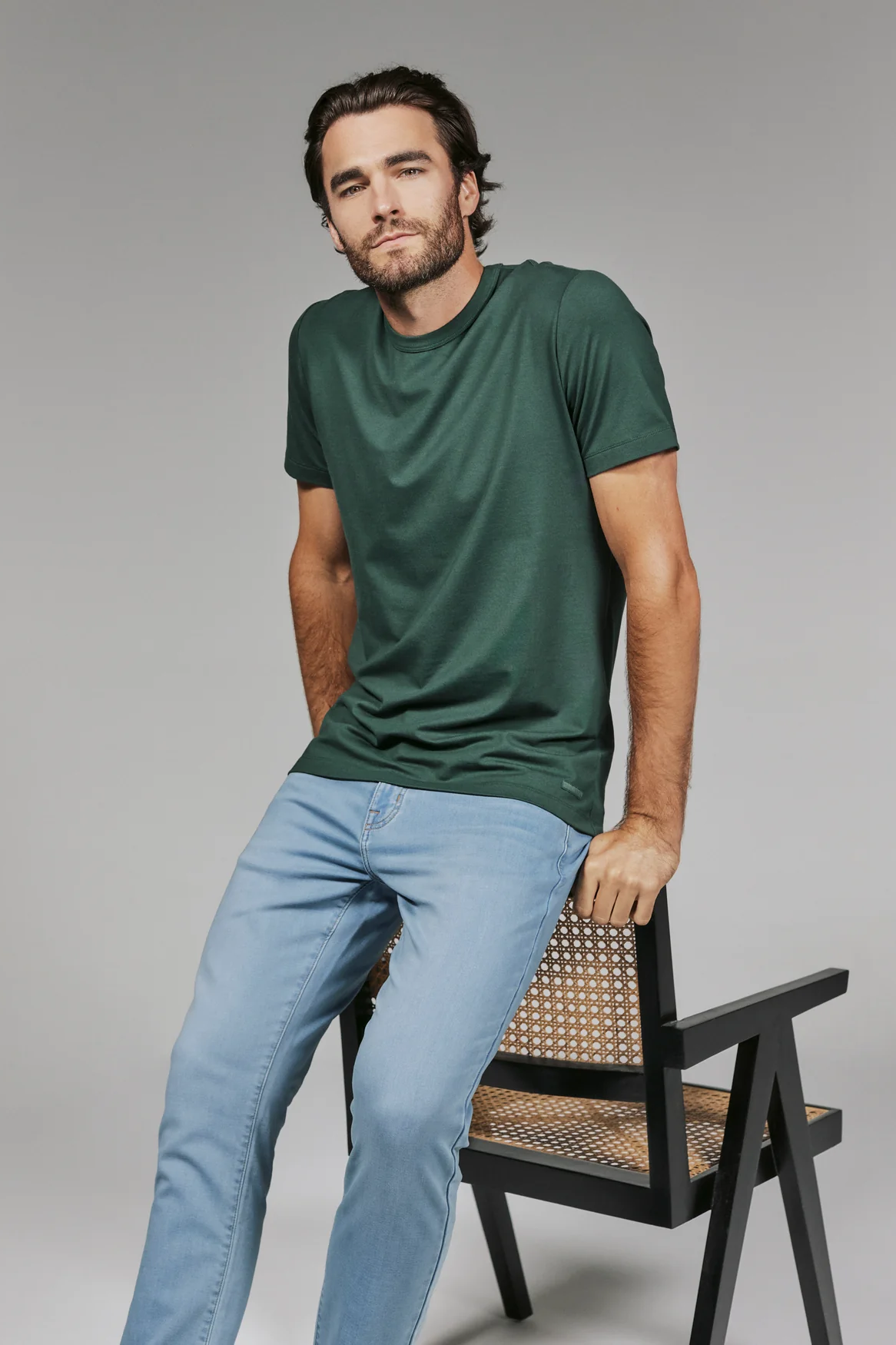 Modal Crew Neck Tee - Basil