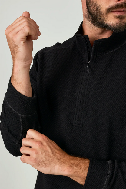 Restoration Quarter Zip Pullover - Black