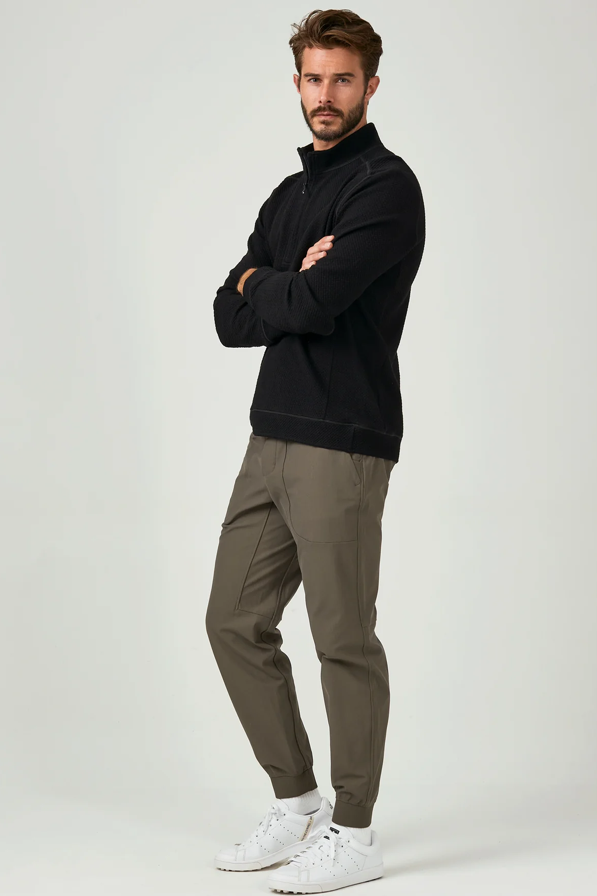 Restoration Quarter Zip Pullover - Black