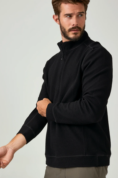 Restoration Quarter Zip Pullover - Black
