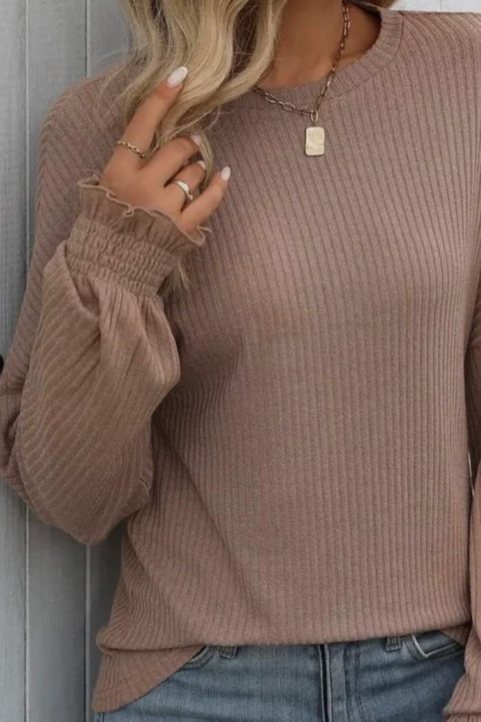 Ruffle Cuff Sweater