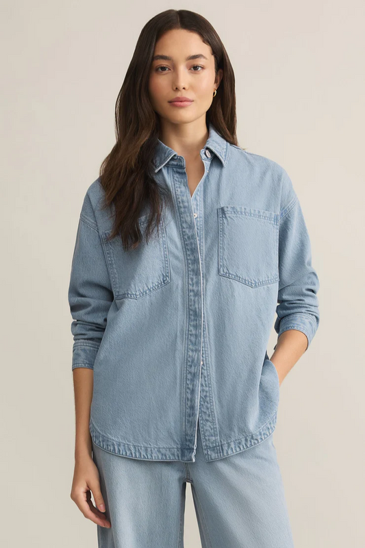 All Day Denim Jacket- Light Vintage Indigo