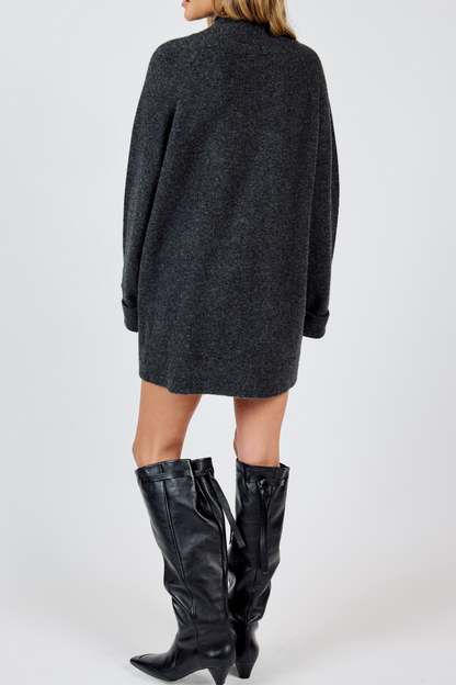 HIGH NECK SWEATER DRESS