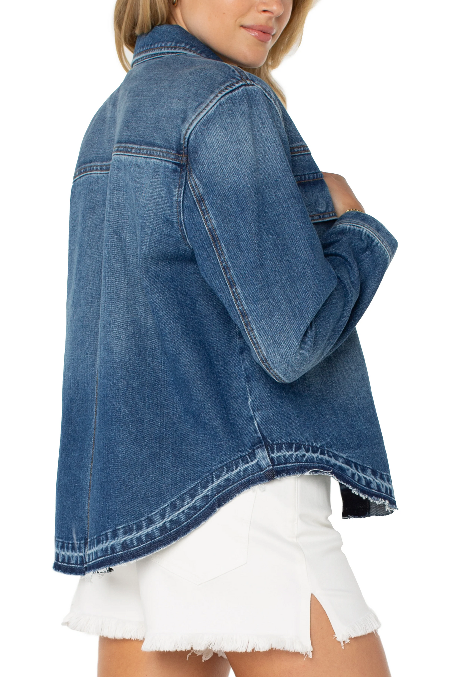 split back shirt jacket