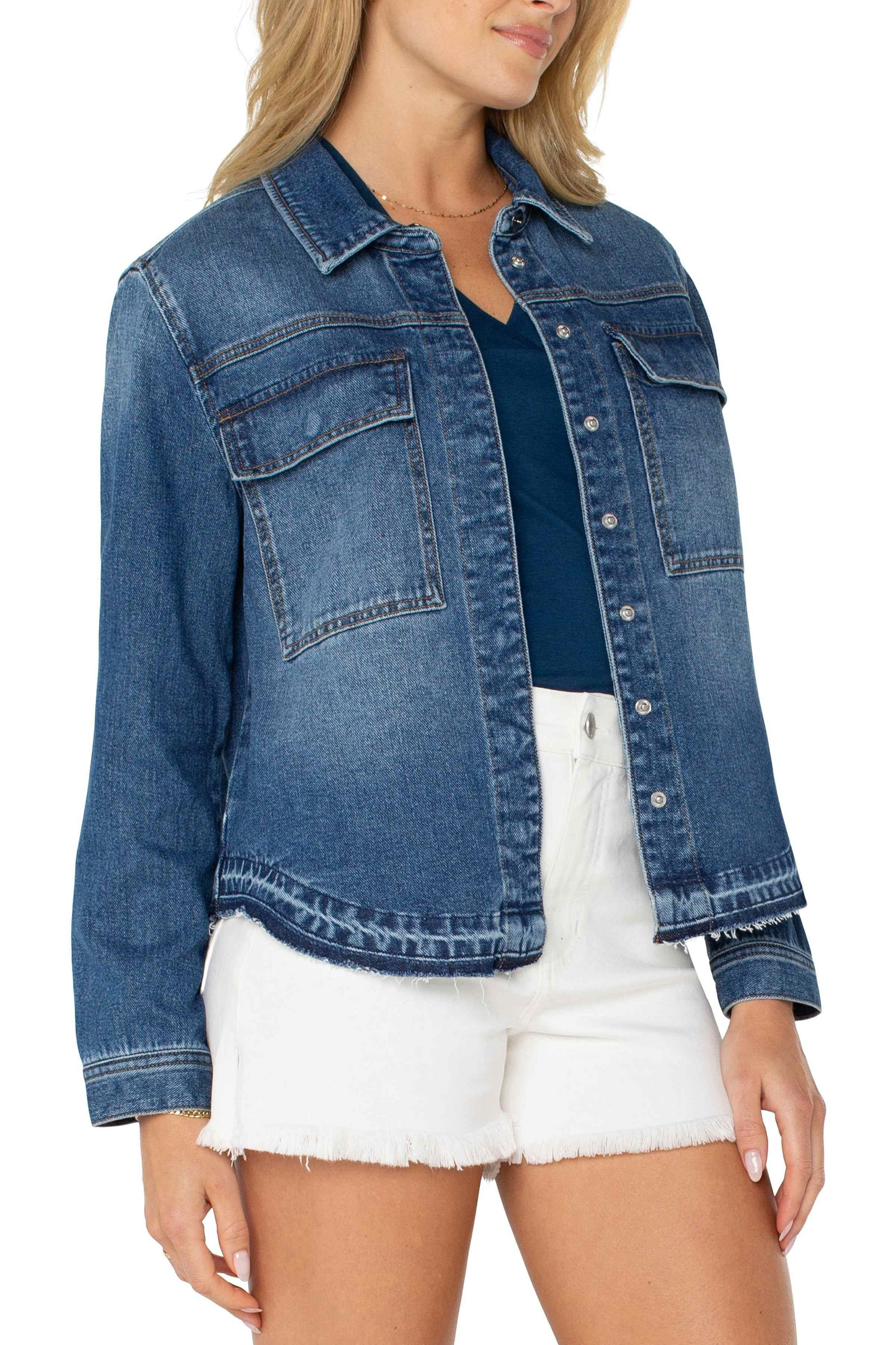 split back shirt jacket