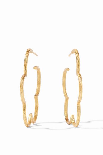 Gardenia Textured Hoop - medium