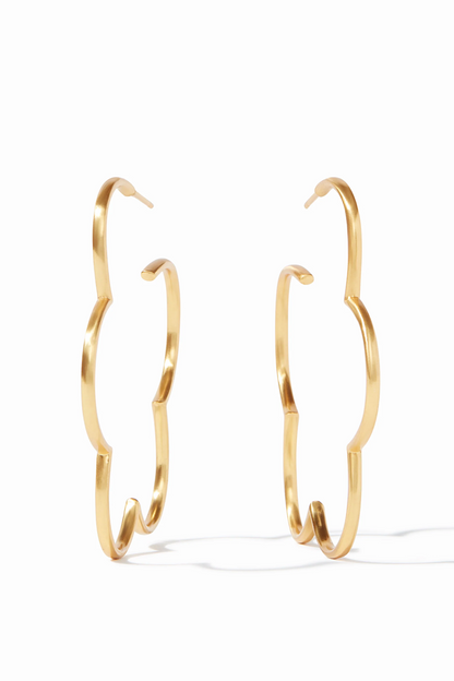 Gardenia Gold Floral Hoop - Large