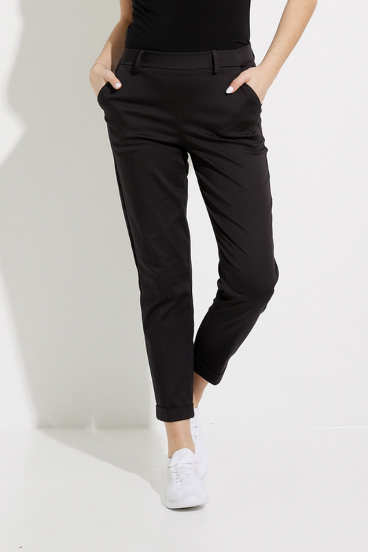 Black Cuffed Ankle Pants