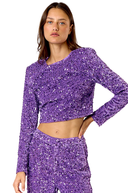 Velvet Sequin Top