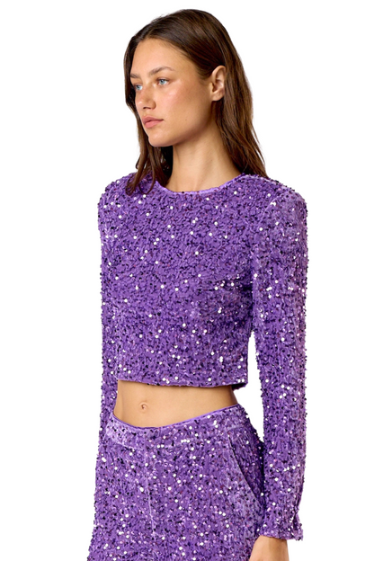 Velvet Sequin Top