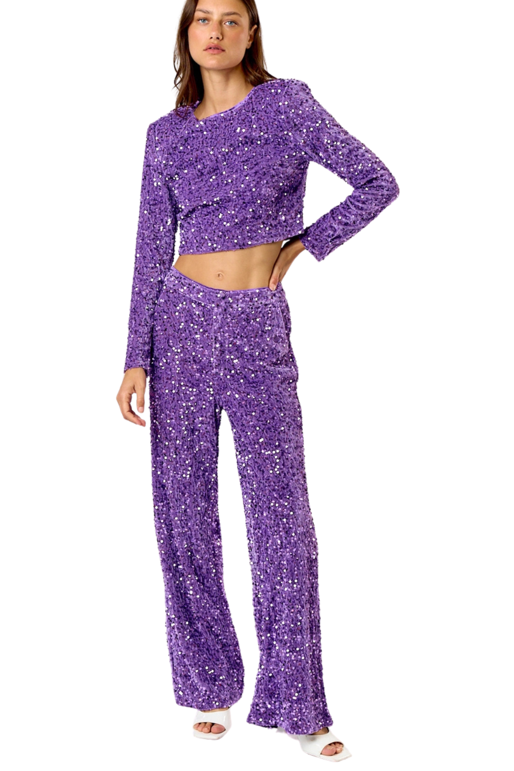 Velvet Sequin Top
