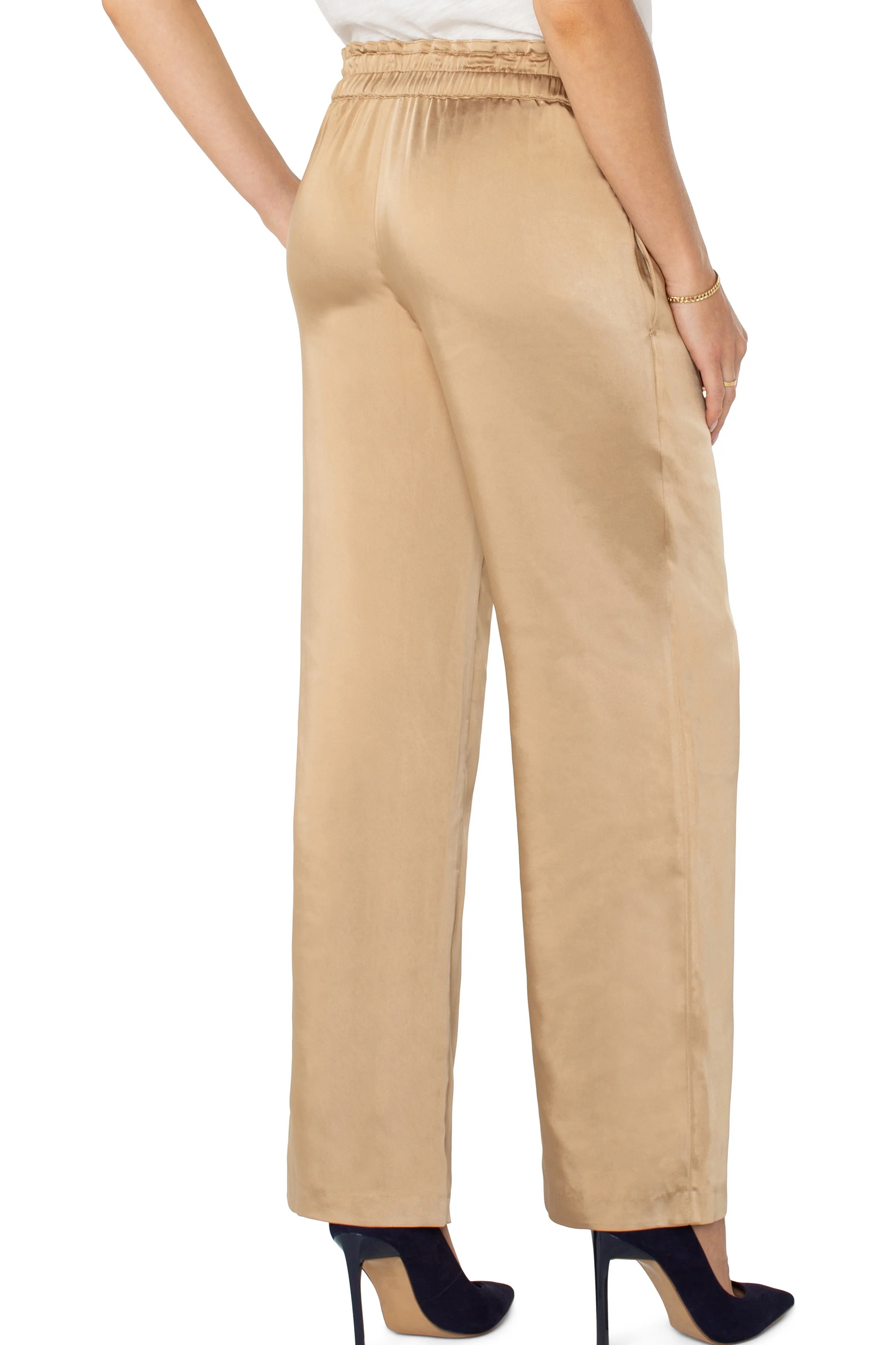 Belted Paperback Wide Leg Pant