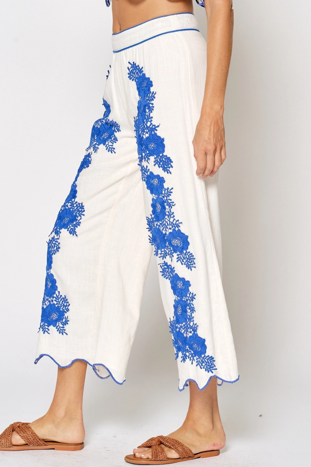 Embroidered Woven Pants