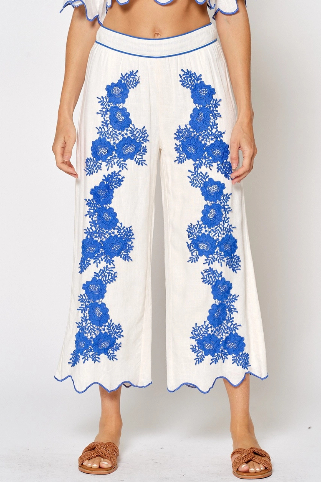 Embroidered Woven Pants
