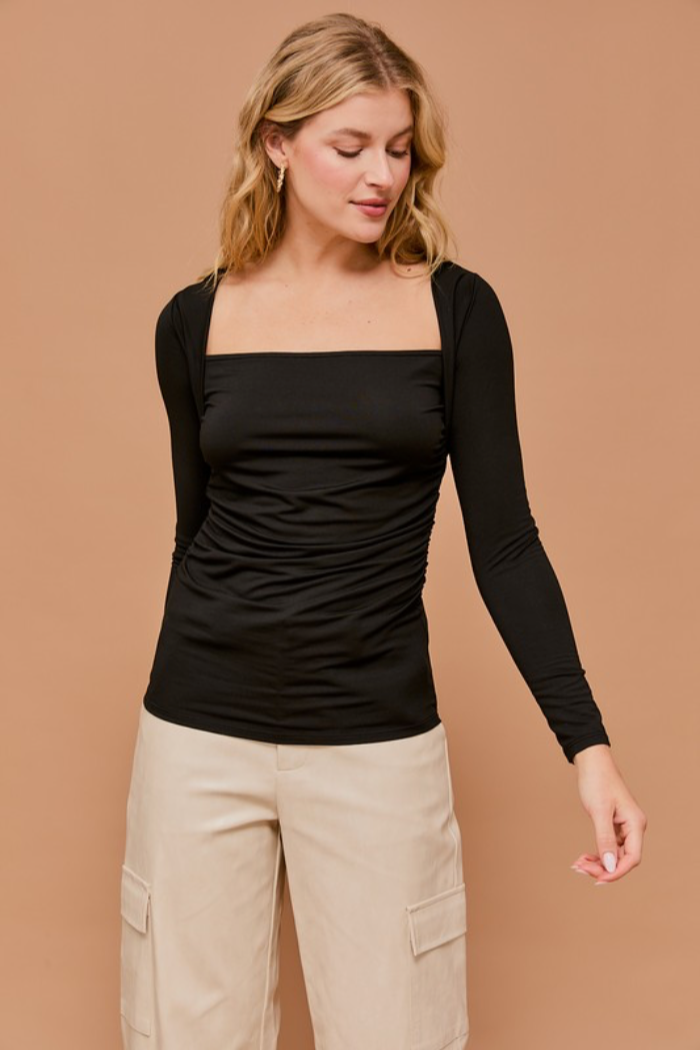 Side Shirring Top