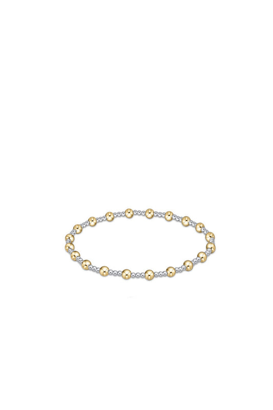 Classic Sincerity 4MM Mixed Metal Bead Bracelet