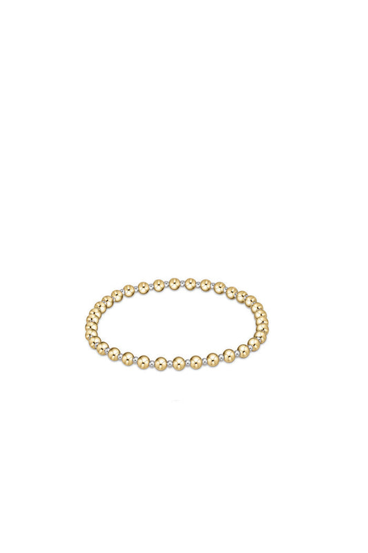 Classic Grateful 4MM Mixed Metal Bead Bracelet