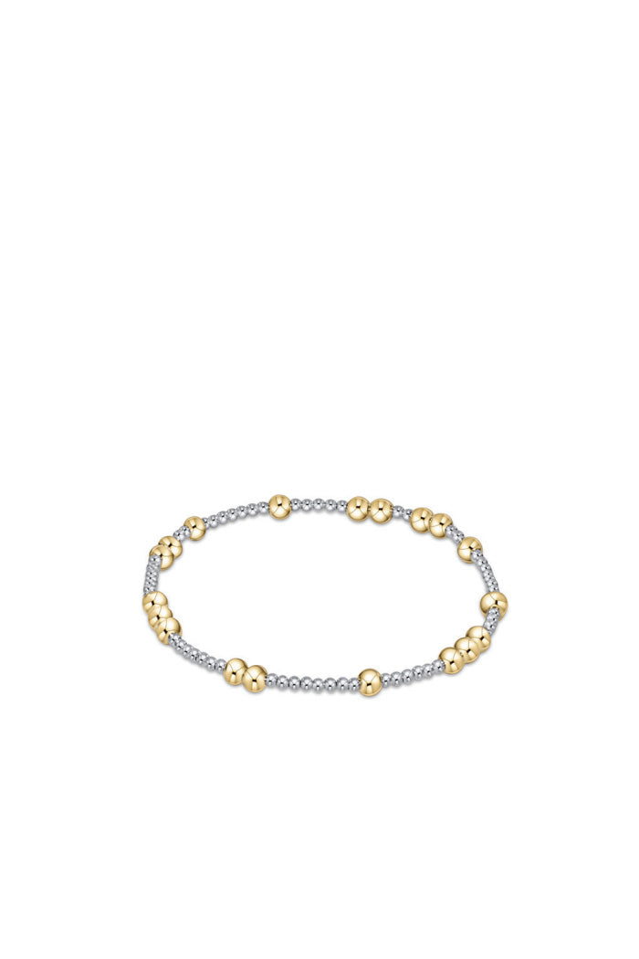 Hope Unwritten 4MM Mixed Metal Bead Bracelet