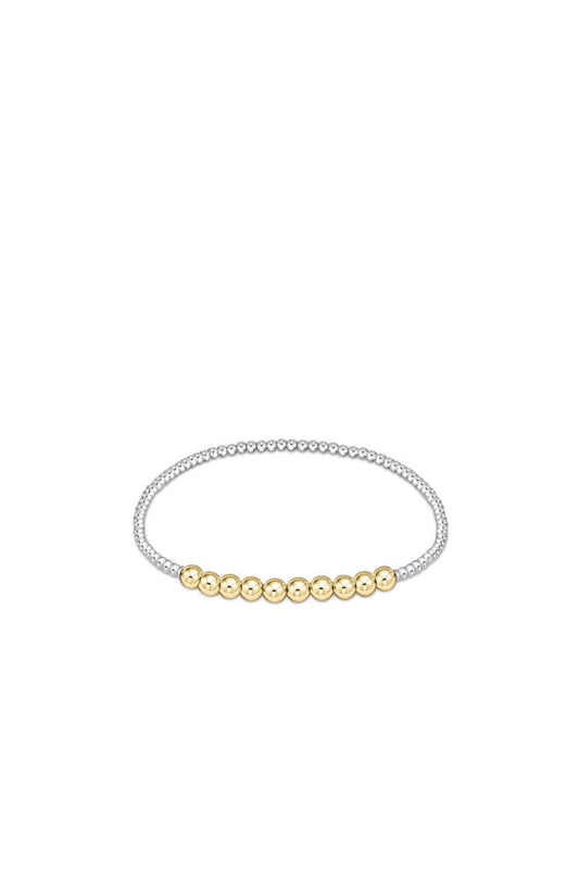 Classic 2MM Beaded Bliss 4MM Mixed Metal Bracelet