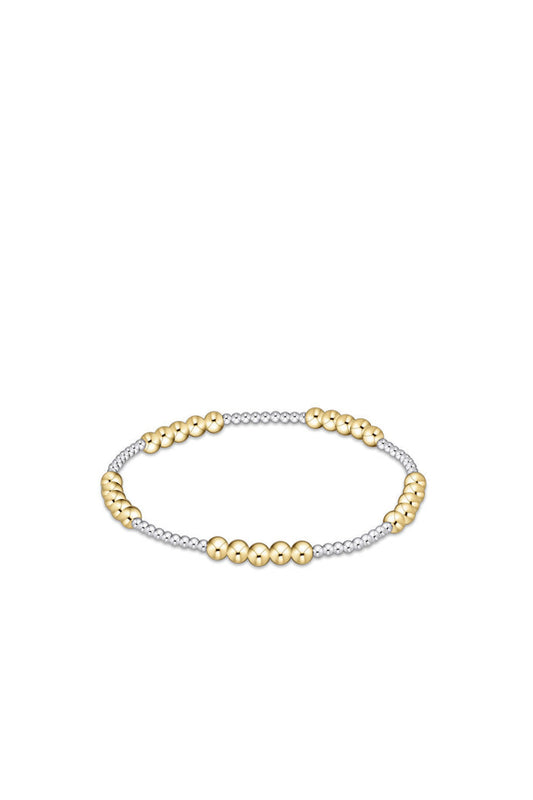 Classic Blissful 4MM Mixed Metal Bead Bracelet