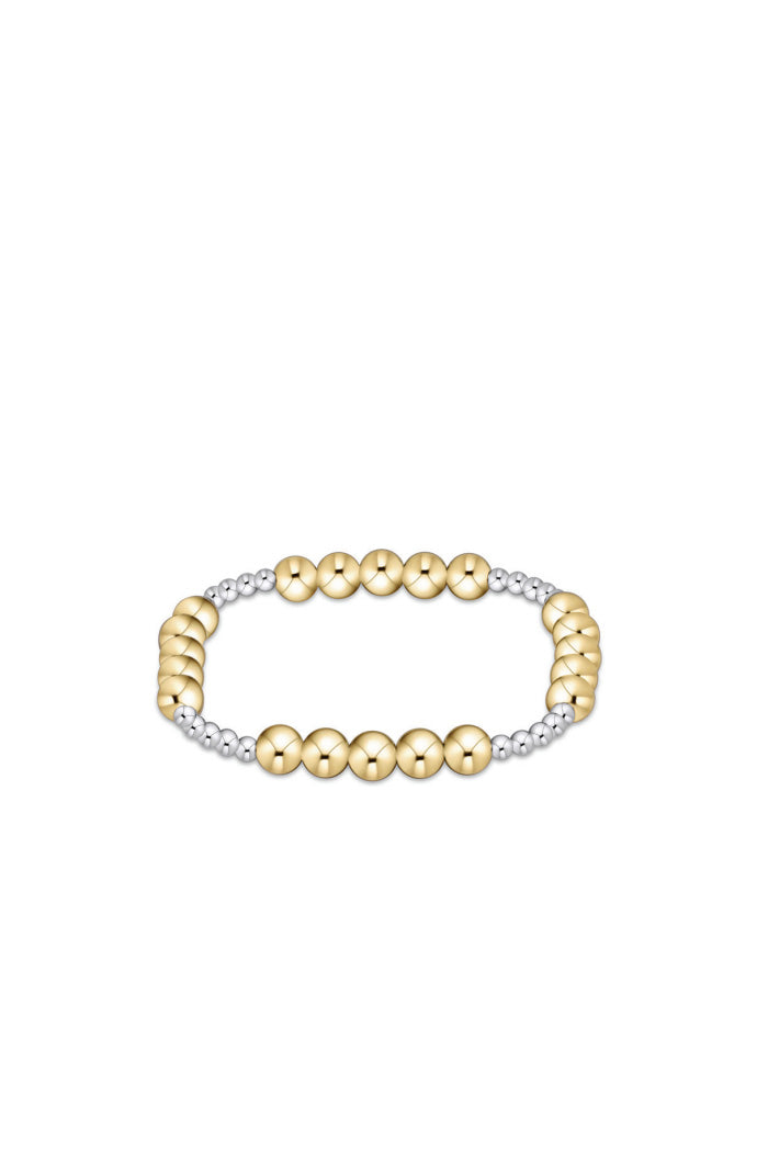 Classic Blissful 6MM Mixed Metal Bead Bracelet