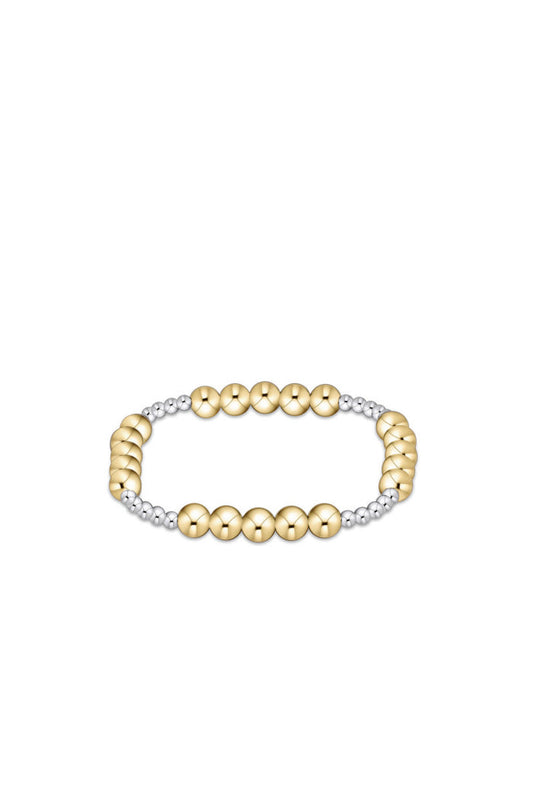 Classic Blissful 6MM Mixed Metal Bead Bracelet