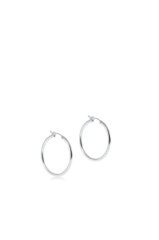 Round 1.25" Sterling Hoop Smooth