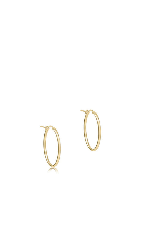 Oval Gold 1" Hoop Smooth