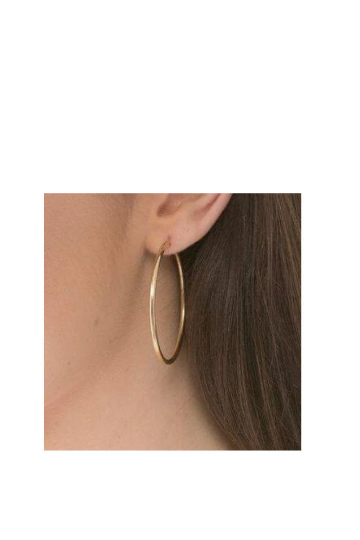 Round Gold 2" Hoop Smooth