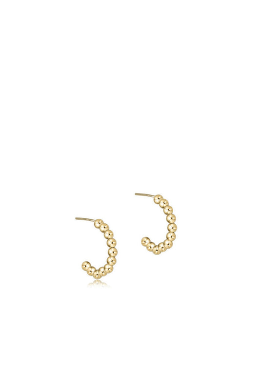 Beaded 1" Inch 3MM Hoop
