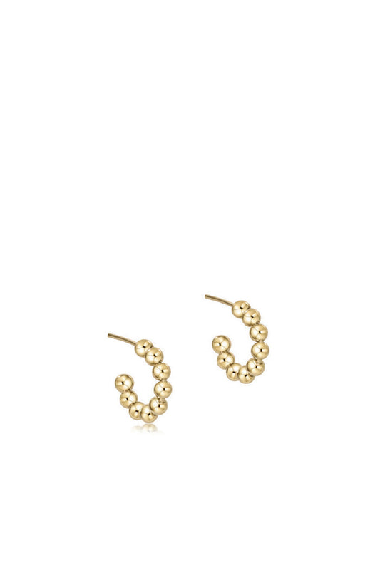 Beaded Classic 1" Post Hoop 4MM