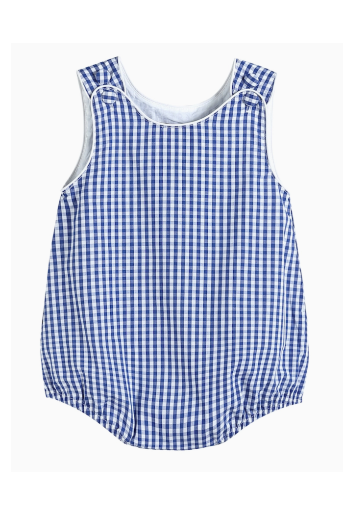 CLASSIC GINGHAM BABY BUBBLE ROMPER