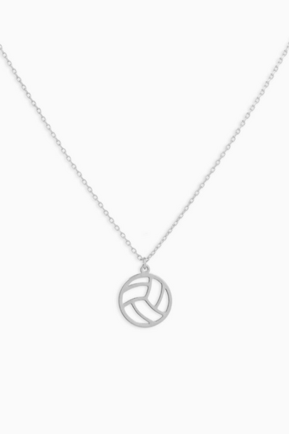 Vollyball Cutout Pendant Necklace
