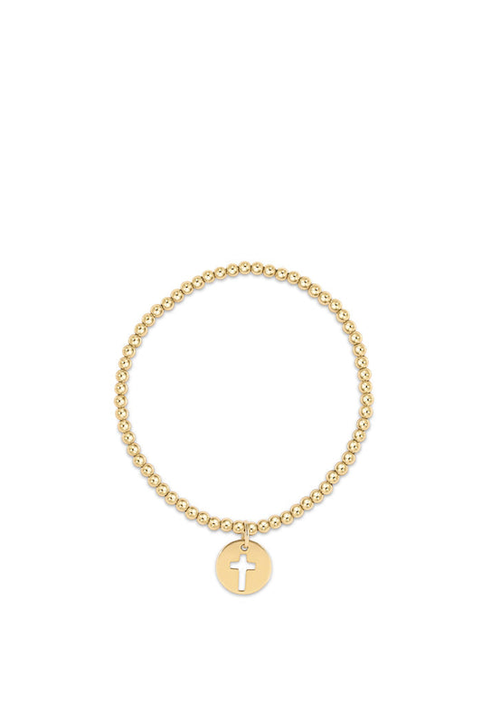 Classic Gold 3MM Blessed Disc Charm Bracelet
