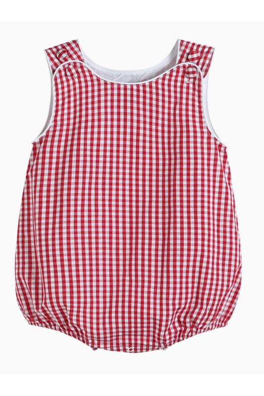 CLASSIC GINGHAM BABY BUBBLE ROMPER