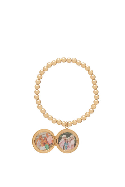 Classic Gold 3MM Cherish Small Gold Locket Bracelet